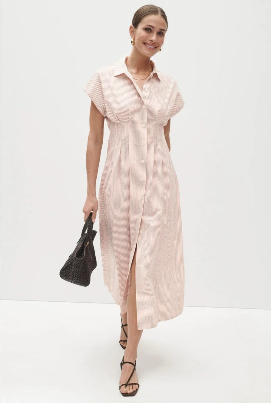Marine Layer Nova Midi Shirt Dress Women Size M